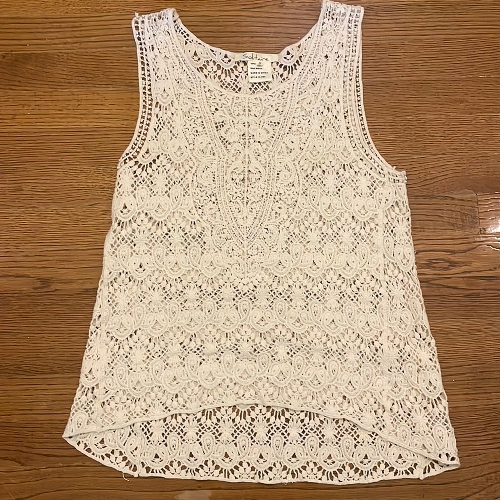 Cotton Crochet light knit top by Solitaire